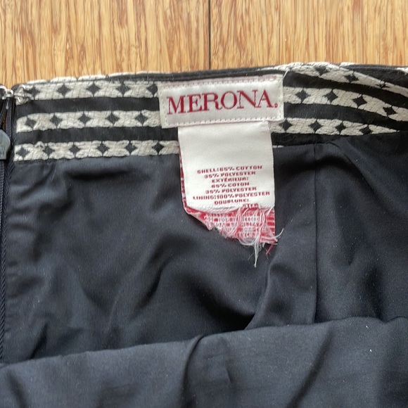 Merona Patterned Black Pencil Skirt - Picture 2 of 3